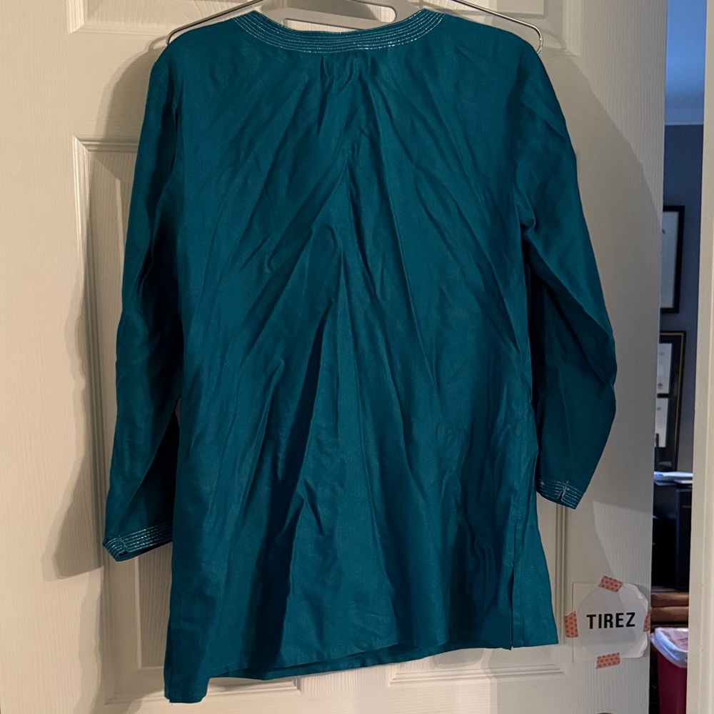 Fabindia Deep Teal Tunic for Women - Picture 8 of 9